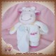 BABYNAT BABY NAT SOS DOUDOU VACHE BLANCHE ROSE MOUCHOIR