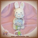 NICOTOY SOS DOUDOU LAPIN ECRU MUSICAL FLEUR BLEU VERT