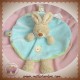 NICOTOY SOS DOUDOU LAPIN BEIGE PLAT OVAL BLEU VERT ETIQUETTES