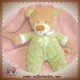 KIABI SOS DOUDOU OURS BEIGE CORPS VERT MARGUERITE FLEUR NICOTOY