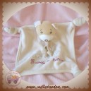 NOUNOURS SOS DOUDOU OURS BEIGE PLAT ROSE MOUTON MON NINNIN