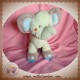 NICOTOY DOUDOU ELEPHANT JAMBES BLEU VERT SOS