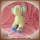 NICOTOY DOUDOU ELEPHANT JAMBES BLEU VERT SOS