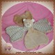 CMP SOS DOUDOU OURS BEIGE FLEUR PLAT MARRON RAYE TISSU