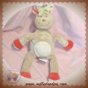 BENGY SOS DOUDOU GIRAFE BEIGE ROUGE JUNGLE