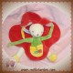 NOUNOURS DOUDOU LAPIN LEO PLAT VERT ROUGE JAUNE