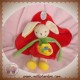 NOUNOURS DOUDOU LAPIN LEO PLAT VERT ROUGE JAUNE