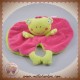 NICOTOY DOUDOU GRENOUILLE PLAT ROSE VERT SOS