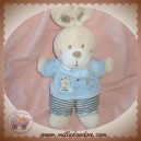 NICOTOY DOUDOU LAPIN ECRU BLEU ABC 20 cm SOS