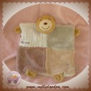 KALOO DOUDOU OURS PLAT ECRU CARRE DE CHOCOLAT SABLE SOS