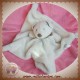 NICOTOY DOUDOU OURS POIL PLAT BLANC BANADANA TAUPE TEDDY SOS