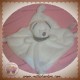 NICOTOY DOUDOU OURS POIL PLAT BLANC BANADANA TAUPE TEDDY SOS