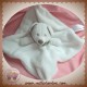 NICOTOY DOUDOU OURS POIL PLAT BLANC BANADANA TAUPE TEDDY SOS