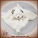 NICOTOY DOUDOU OURS POIL PLAT BLANC BANADANA TAUPE TEDDY SOS