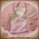 NICOTOY DOUDOU OURS PLAT TAUPE ROSE SOS