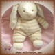 NICOTOY DOUDOU LAPIN ECRU RAYE BEIGE SOS