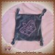 DIVERS DOUDOU MOUCHOIR PLAT GRIS COURONNE ROSE NOEUD SOS