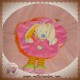 NICOTOY DOUDOU LAPIN ECRU PLAT OVAL ORANGE ROSE SOS