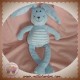 NICOTOY DOUDOU LAPIN BLEU RAYE BLANC SOS SIMBA