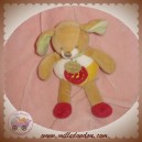 DOUDOU ET COMPAGNIE SOS LAPIN BEIGE BLANC JAUNE 