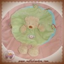 NICOTOY DOUDOU OURS BOUCLETTE BEIGE PLAT OVAL VERT SOS