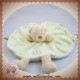 NICOTOY DOUDOU OURS BOUCLETTE BEIGE PLAT OVAL VERT SOS