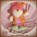 NICOTOY DOUDOU LUTIN POUPEE BONNET ORANGE MUSICAL SOS