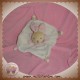 DOUDOU ET COMPAGNIE SOS LAPIN BEIGE PLAT BLANC ROSE CLAIR TATOO