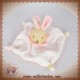 DOUDOU ET COMPAGNIE SOS LAPIN BEIGE PLAT BLANC ROSE CLAIR TATOO