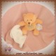 DOUDOU ET COMPAGNIE SOS OURS ORANGE CLEMENTINE MOUCHOIR BLANC