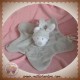 NICOTOY DOUDOU LAPIN PLAT ETOILE GRIS SOS