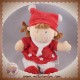 NICOTOY DOUDOU POUPEE FILLE ROUGE ET BLANC ETOILE SOS