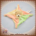 BABYNAT BABY NAT DOUDOU OURS PLAT ORANGE JAUNE VERT SOS