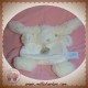 BABYNAT DOUDOU LAPIN PLAT BLANC POIL CROIX BLEU SOS