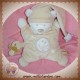 NICOTOY DOUDOU OURS ECRU QUASI PLAT BEIGE ATTACHE TETINE OISEAU SOS