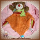 NICOTOY DOUDOU OURS MARRON PLAT COTELE ORANGE NATURE SOS