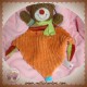 NICOTOY DOUDOU OURS MARRON PLAT COTELE ORANGE NATURE SOS