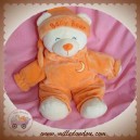 GIPSY DOUDOU OURS BLANC HABIT ORANGE LUNE SOS