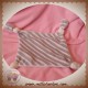 KIABI DOUDOU MOUCHOIR PLAT ROSE VIOLET OURSON SOS