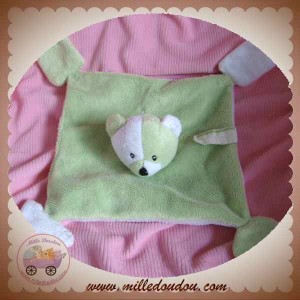 ALPHANOVA DOUDOU OURS PLAT VERT TRIANGLE CARRE SOS