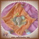 NICOTOY DOUDOU ELEPHANT PLAT ORANGE JAUNE SOS