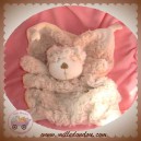 MAMAS ET PAPAS DOUDOU OURS PLAT POIL ECRU BEIGE SPIRALE SOS