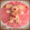 NICOTOY DOUDOU LAPIN BASTIEN VESTE BEIGE BOUT BORDEAUX 15 cm SOS