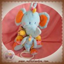 NICOTOY DOUDOU ELEPHANT BLEU VERT MUSICAL SOS