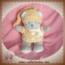 NICOTOY SOS DOUDOU OURS GRIS PULL JAUNE ETOILE FLEURS