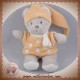 NICOTOY SOS DOUDOU OURS GRIS PULL JAUNE ETOILE FLEURS