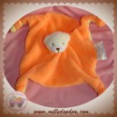 BABOU SOS DOUDOU OURS JAUNE PLAT ORANGE NOEUD