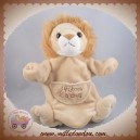 HISTOIRE D'OURS DOUDOU LION MARRON MARIONNETTE NOUVEAU SOS