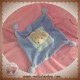 SABIDUC DOUDOU OURS PLAT BLEU CLAIR SOS