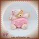 KALOO DOUDOU OURS LILIROSE BOULE ROSE FLEURS SOS